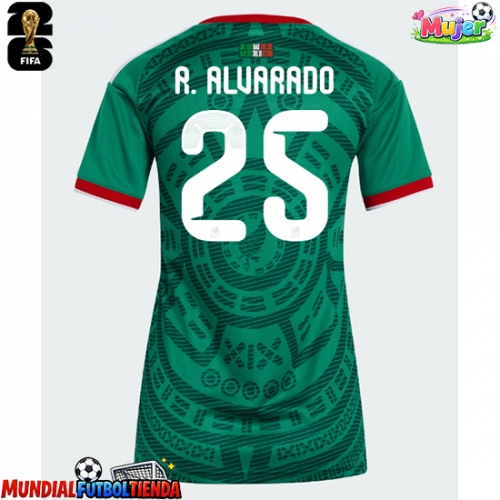 Camiseta México Roberto Alvarado #25 Primera Equipación Replica Mundial 2026 para mujer mangas cortas